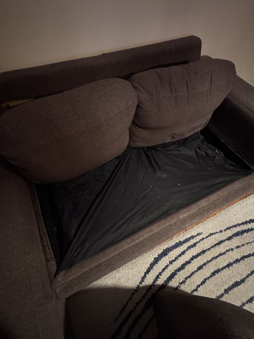 Sofá com Chaise Longue Castanho