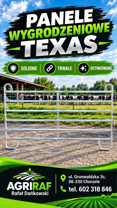 Wygrodzenia mobilne panele dla bydła i koni TEXAS