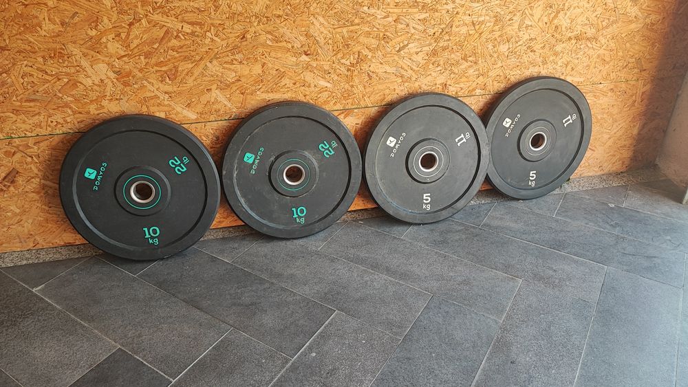 Vendo discos de 10kg e  5kg olímpicos