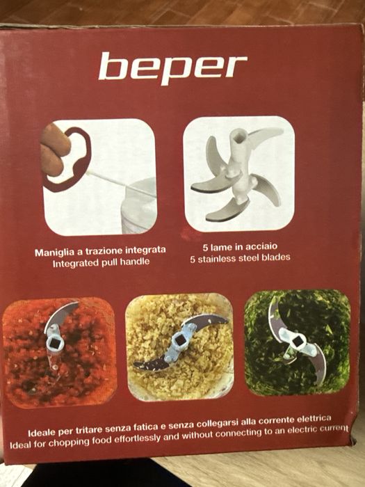 Picadora manual de alimentos