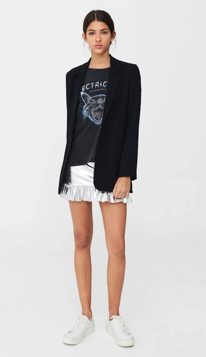 Спідниця металік срібляста mango