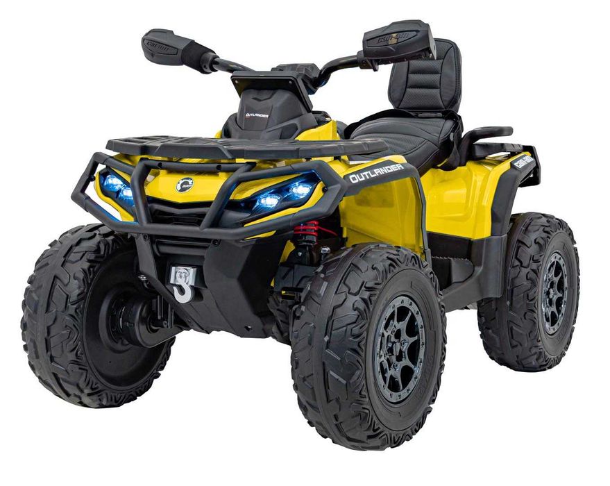 Quad na akumulator dla dzieci Can Am Outlander ATV z pilotem Żółty