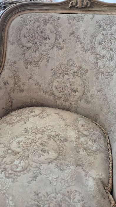 Fotel berżera francuska, stylowy, 'ludwik', retro fotel stary