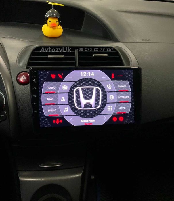 Магнітола Honda CIVIC 5D GPS USB Tesla Хонда Сівік CarPlay Андроїд 16