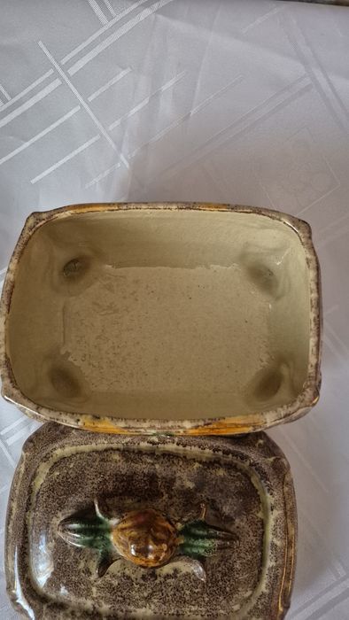 Zabytkowa ceramiczna szkatułka,bombonierka Jasba Keramik.