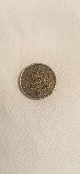 Moeda 50 cêntimos com defeito de cunhagem