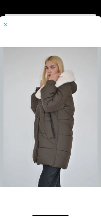 Пуховик жіночий з норкою