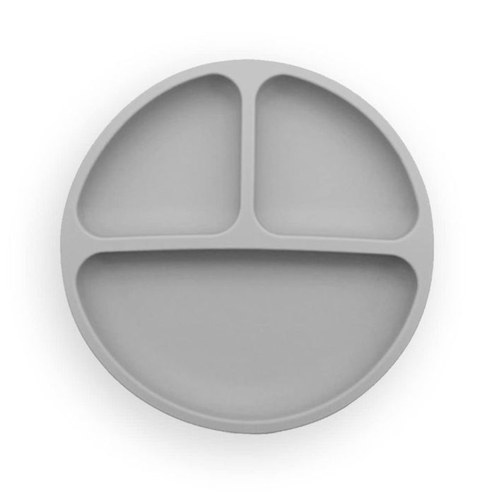 Silikonowa miska dla niemowląt szara