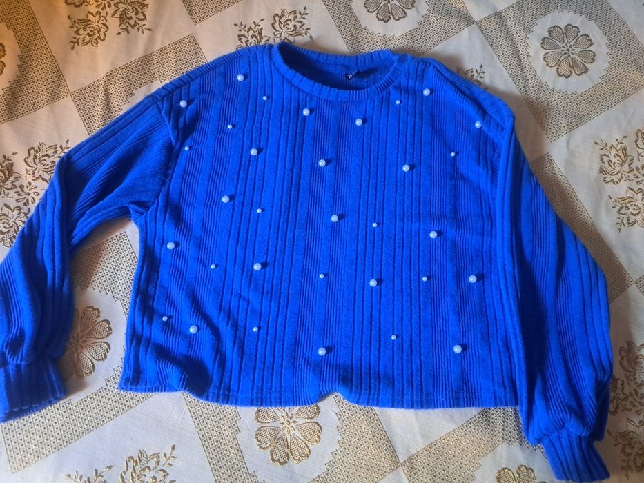 Camisola com pérolas Shein