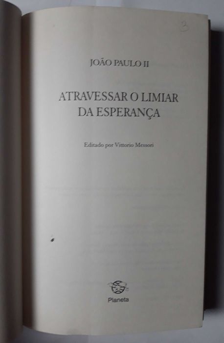 Livro - Ref CxC - João Paulo II - Atravessar o Limiar da Esperança