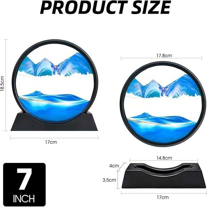 Obraz piaskowy 3D – ruchomy pejzaż z piaskiem, dekoracja relaksacyjna