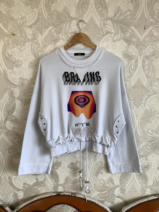 Серая оверсайз кофта худи лонгслив свитшот diesel braving psychedelic