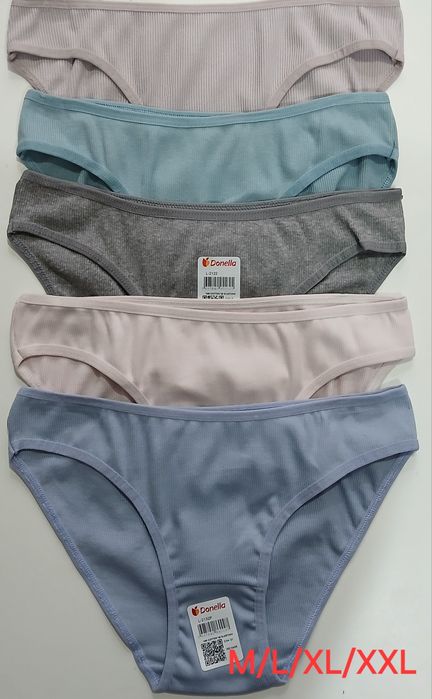 Трусики женские M/L/XL/2XL Сліпи Рубчик Donella Туреччина