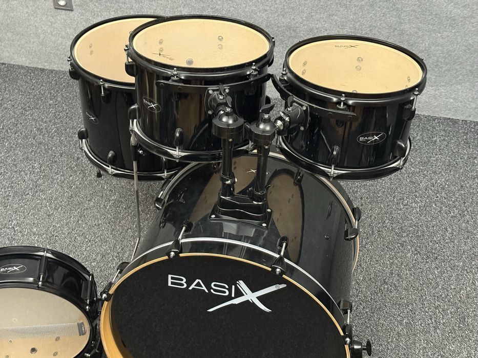 ++ BASIX Classic Custom Black - PERKUSJA Akustyczna zestaw werbel ++