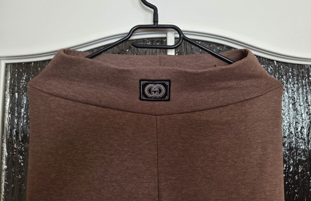 Legginsy Damskie Brązowe L/XL 38