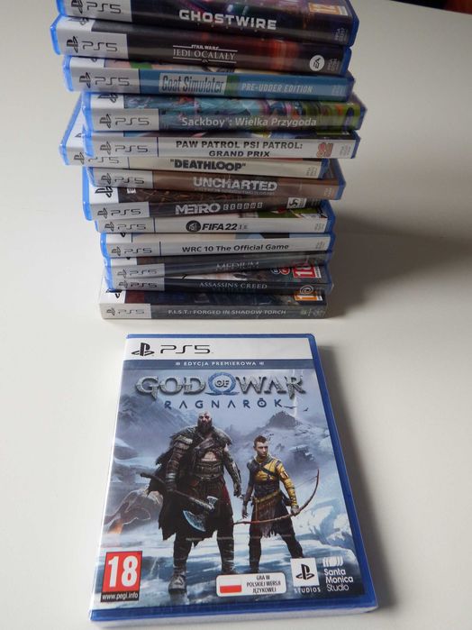 GRY PS4 PS5 God Of War JEDI Last Of Us 2 Gran Turismo SACKBOY Valhalla