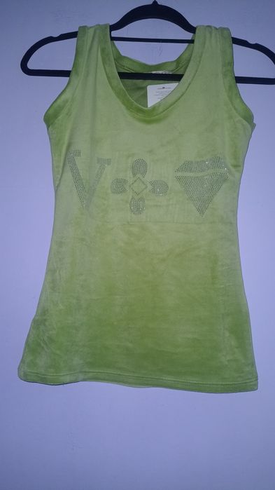 Dres S-M welurowy zielony