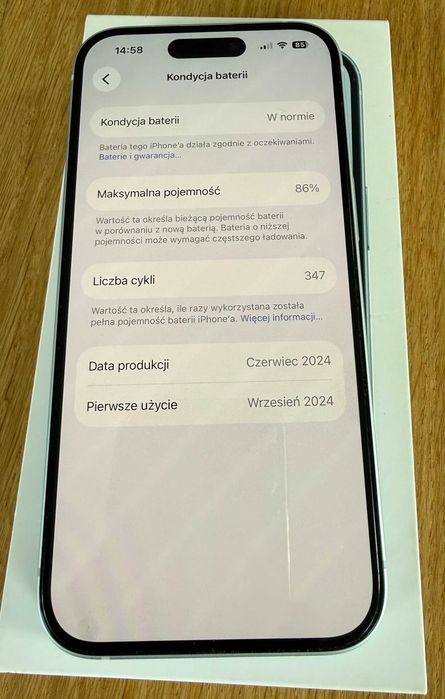 iPhone 15 - 128GB niebieski