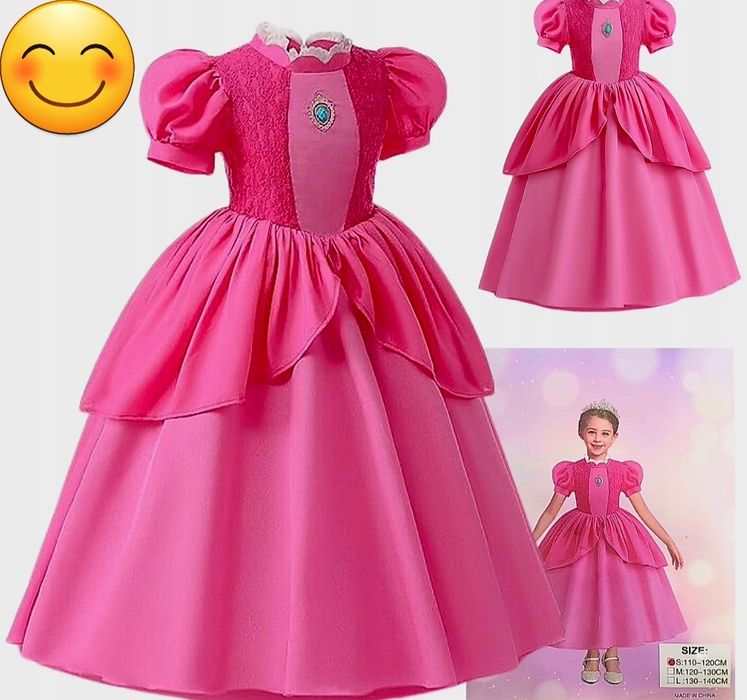 Różowa sukienka księżniczka dla dziewczynki