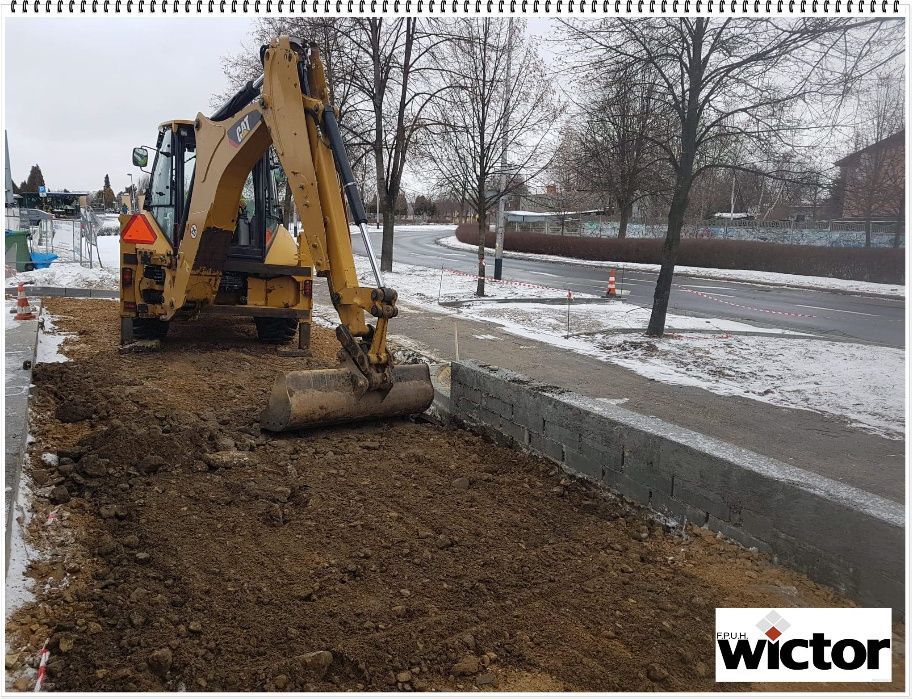 Utwardzanie terenu podbudowa pod kostkę budowa parkingów