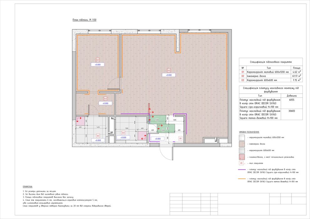 Технічний дизайн-проект інтер'єру (робочі креслення)