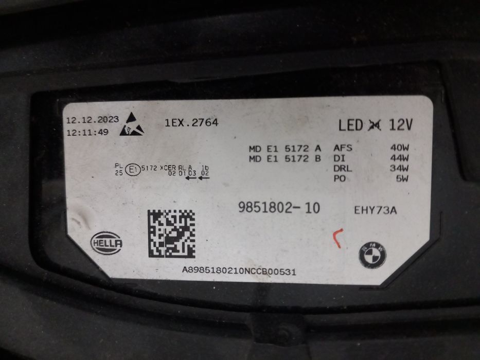 Farol BMW iX Full LED Matrix esquerdo/direito