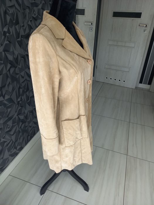 Elegancki płaszczyk zamszowy/jelonek Fashion XiuXian odM-L.