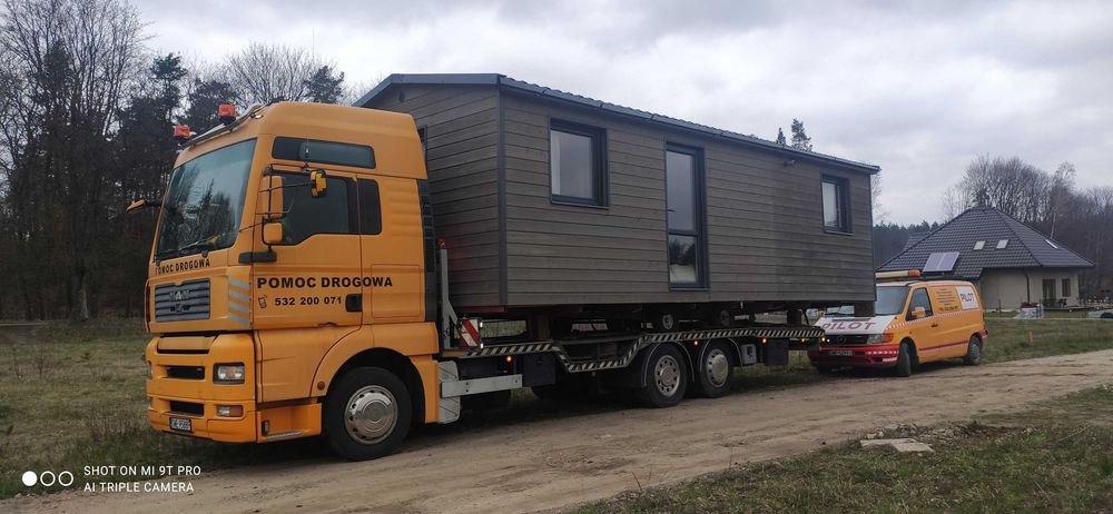 Transport domek holenderski, mobilny,koparki,wózek widłowy,ciągnik