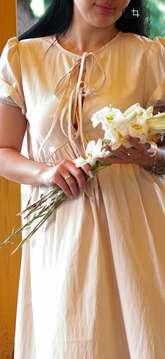 Бежева сукня легка,оверсайз