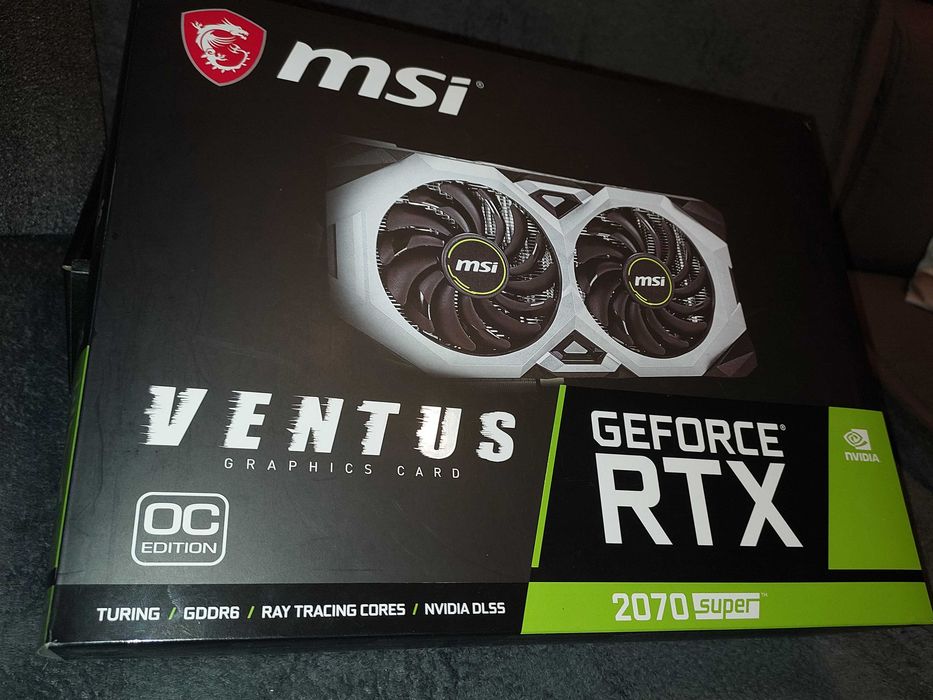 Karta graficzna MSI NVIDIA GeForce RTX 2070 SUPER Ventus OC DLSS 8GB GDDR6 komplet=770zł