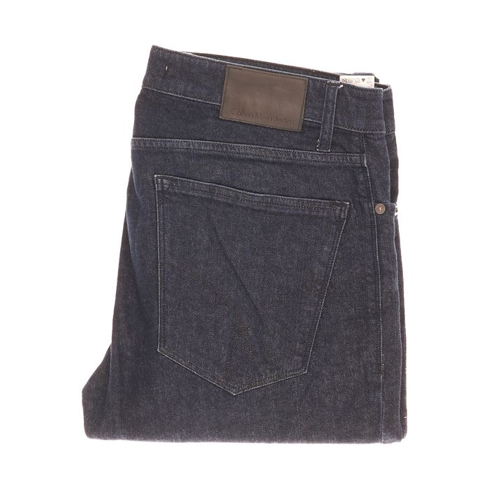 Spodnie Calvin Klein W33 L32 Męskie Slim Blue Stretch