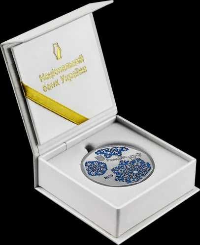 Вишуканий подарунок!Монета Новорічна іграшка!СРІБЛО 31.1 грам!ПОЗОЛОТА