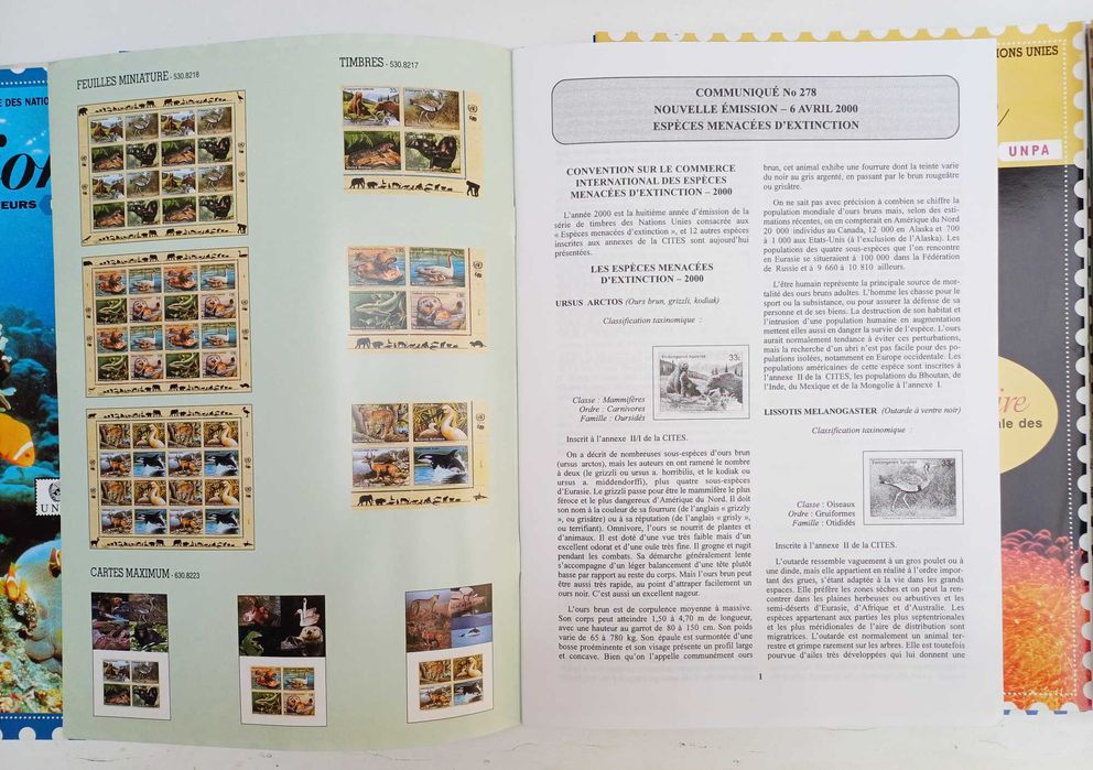 Filatelia Revistas Fascination da Adm. Postal das Nações Unidas