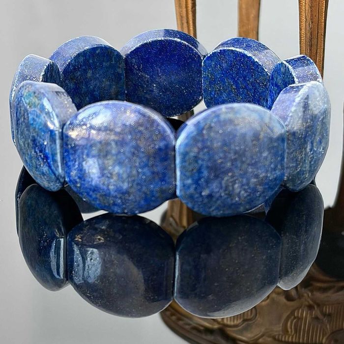 Bransoletka z masywnym naturalnym Lapis Lazuli