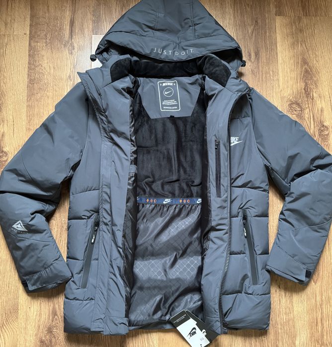 ‼️ Куртка Nike тепла / зимова куртка найк / графіт і чорні ‼️