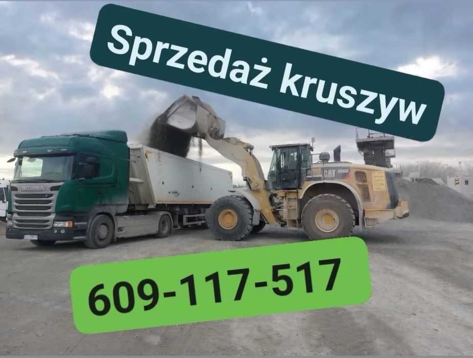 Kamień kliniec tłuczeń, piasek żwir wapno nawozowe, ziemia. TRANSPORT