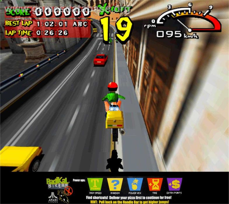 Kit -Radikal Bikers , produzido pela Gaelco em 1998.