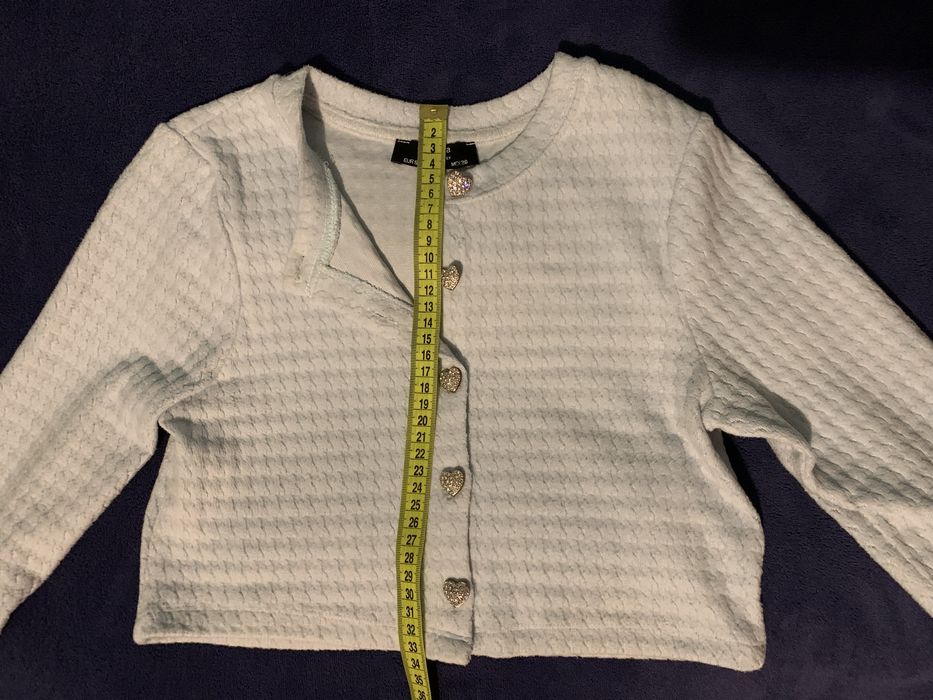 Bershka Bolerko damskie rozmiar S jasnoniebieska bluzka damska
