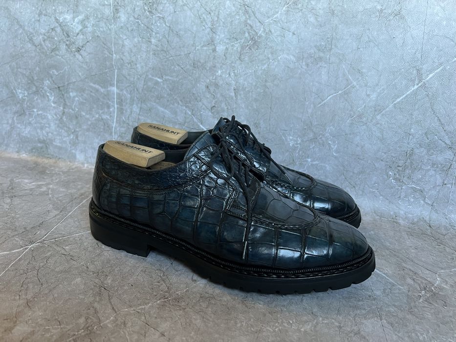 Santoni мужские кожа крокодила 42