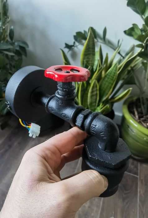 occan kinkiet hydrauliczny czarny 20cm lampa loft industrial