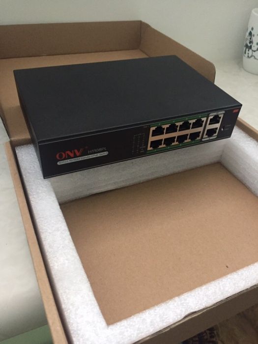 8 канальный POE коммутатор для ip камер PoE Switch ONV-H1108PSD