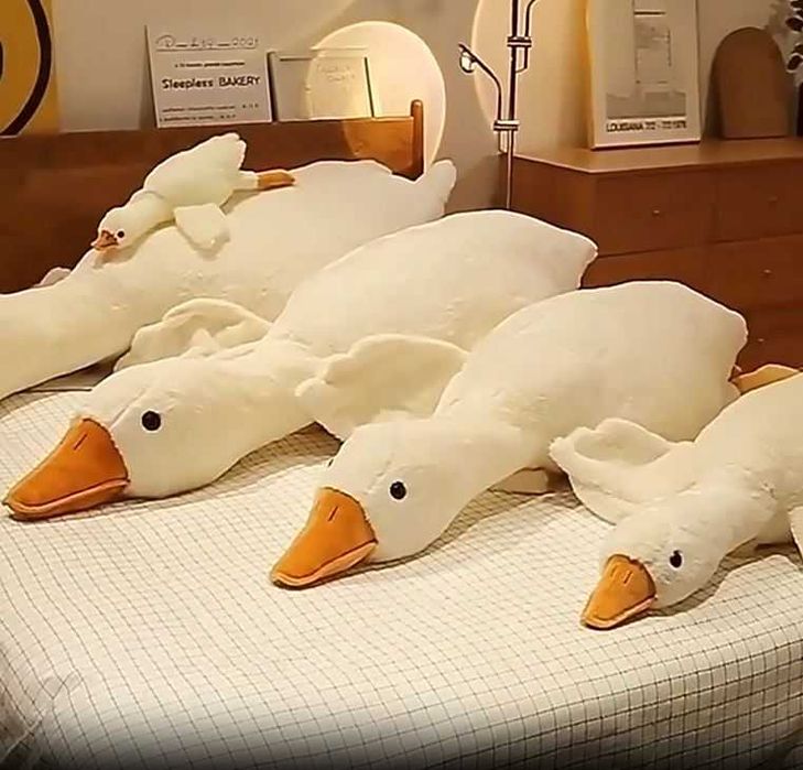 Мягкая игрушка-подушка Гусь-обнимашка 70/100/120/155см плюш антистресс