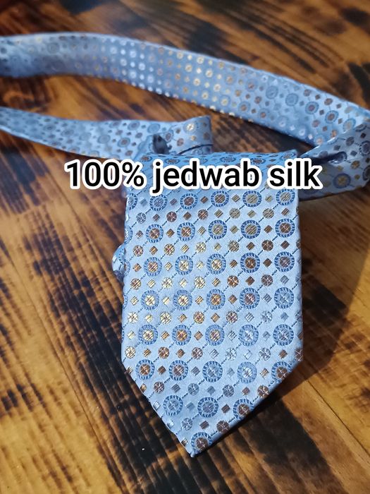 Jedwabny niebieski krawat silk