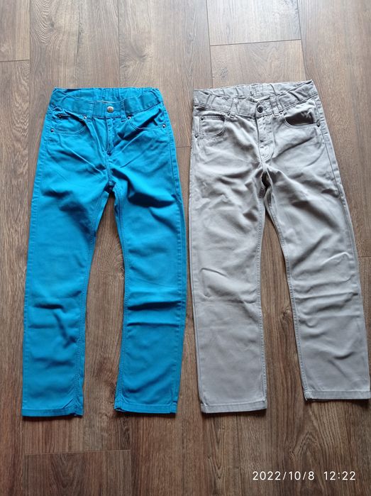 Spodnie chłopięce h&m rozm. 128 cm 2 pary stan bdb