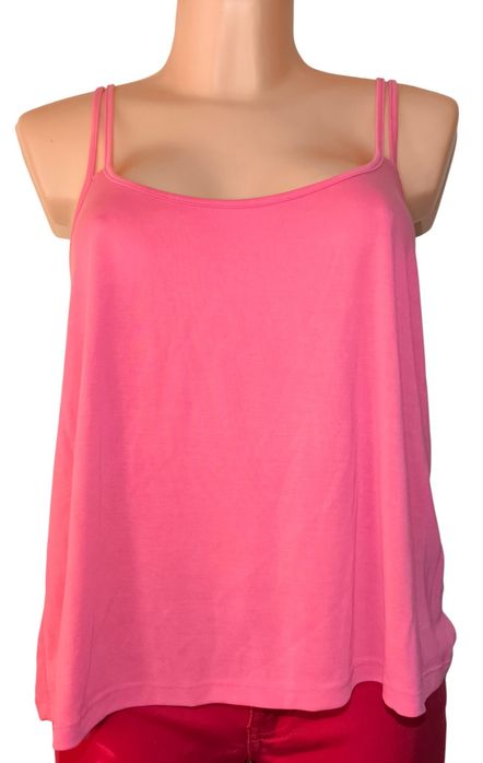 Różowa rozkloszowana Bluzka na ramiączkach M Bershka