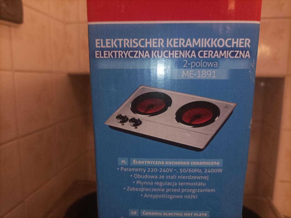Kuchenka ceramiczna nastawna dwa palniki! Wysyłka!