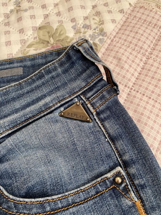 Szerokie jeansy flare niski stan S 36 replay premium vintage 90s 00s