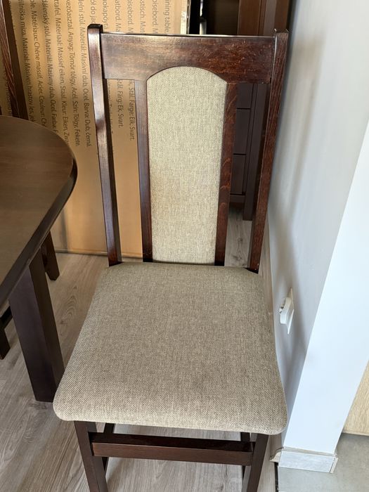 Stół 150+ 40cm + 6 krzeseł