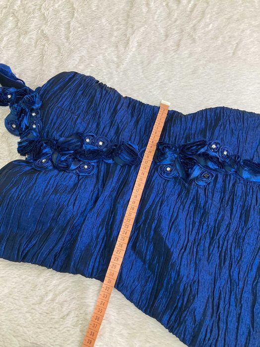 Святкова коктельна синя сукня р С/ХС