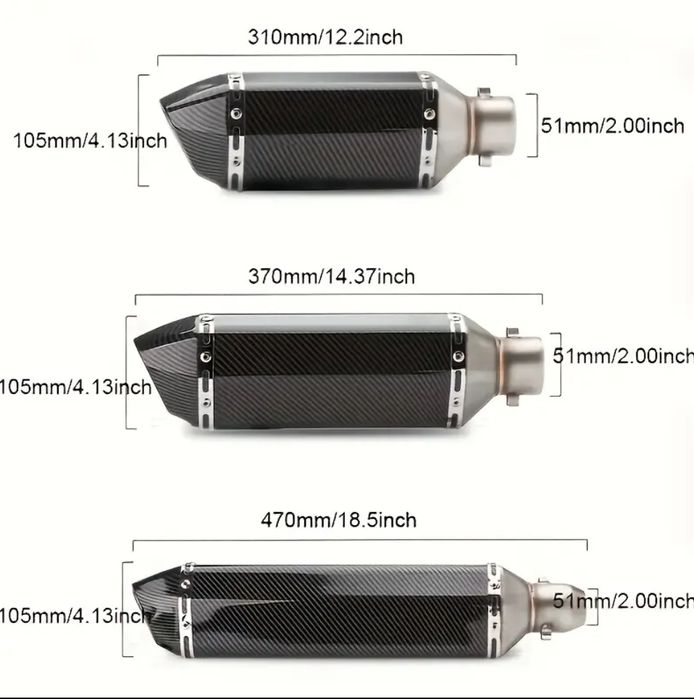 Прямоток Acrapovic 47-37см Акрапович червоний